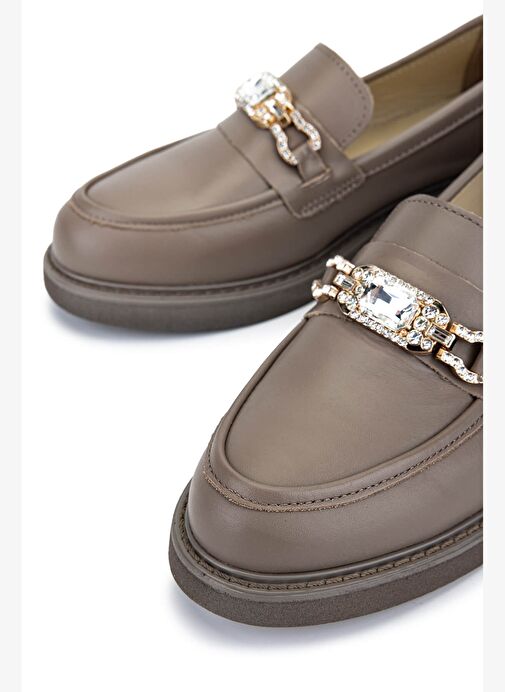 Tamer Tanca Kadın Hakiki Deri Vizon Loafer Ayakkabı - Görsel 5