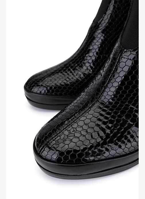 Tamer Tanca Kadın Hakiki Deri Siyah Bmb Topuklu Bot - Görsel 5