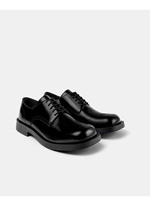 Camper Siyah Unisex Deri Klasik Ayakkabı A500002-002 - Görsel 3