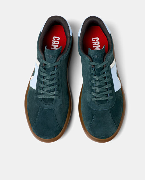 Camper Yeşil-Mavi Erkek Süet Düz Ayakkabı K100937-006 - Görsel 5