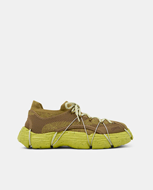 Camper Kahverengi-Yeşil Erkek Deri Sneaker K100953-006 - Görsel 2