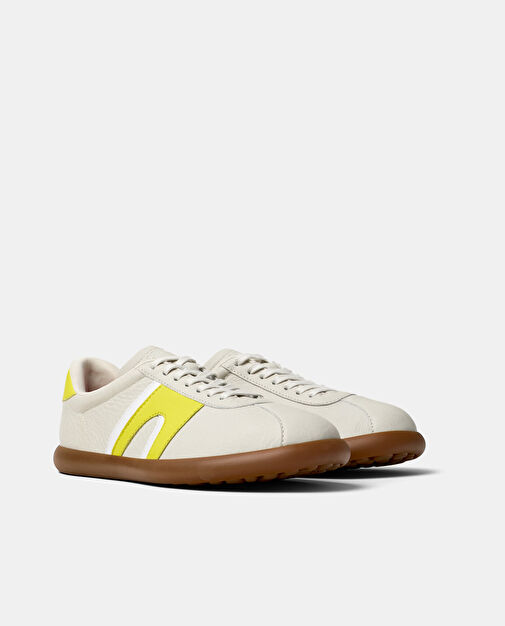 Camper Beyaz-Sarı Kadın Deri Günlük Ayakkabı K201608-006 - Görsel 3