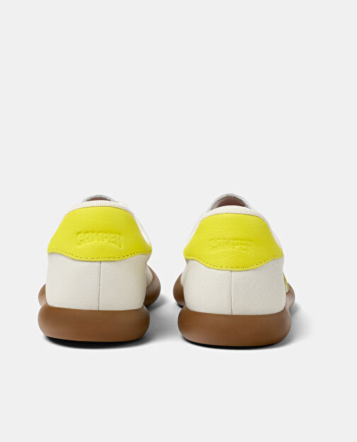 Camper Beyaz-Sarı Kadın Deri Günlük Ayakkabı K201608-006 - Görsel 4