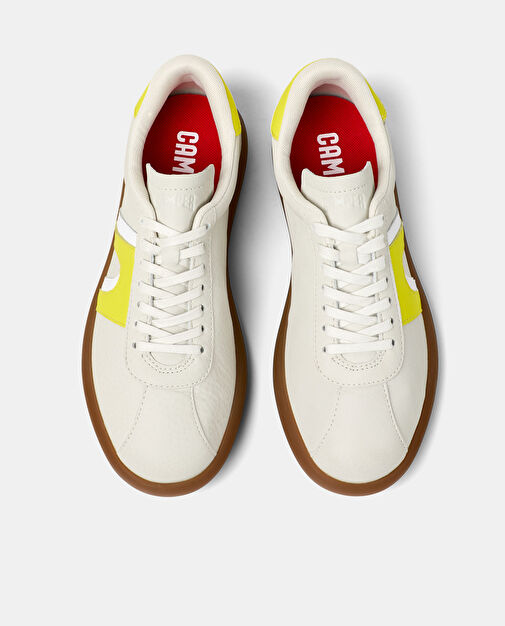 Camper Beyaz-Sarı Kadın Deri Günlük Ayakkabı K201608-006 - Görsel 5