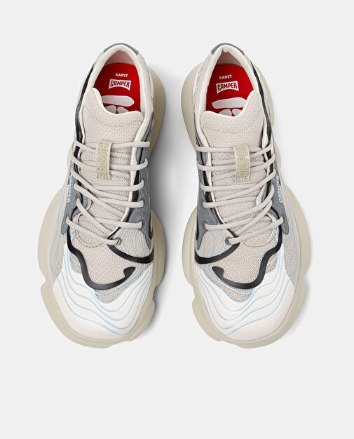 Camper Bej-Mavi Kadın Deri Günlük Ayakkabı K201694-002 - Görsel 5