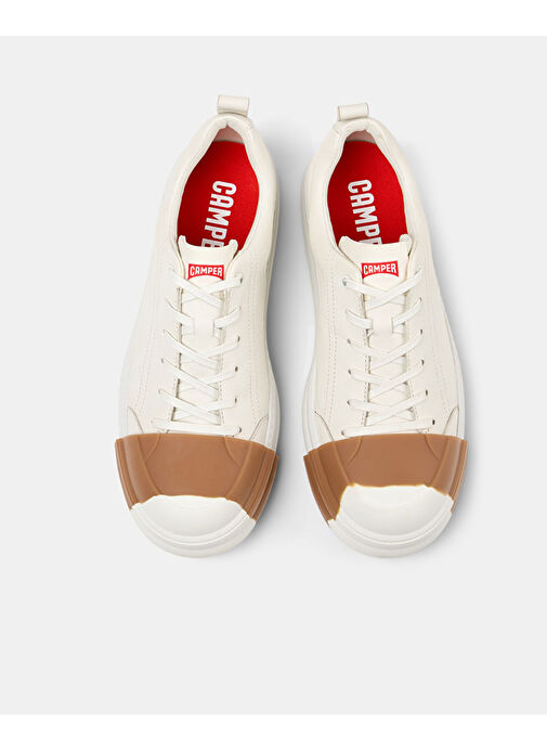 Camper Beyaz-Kahverengi Erkek Deri Günlük Ayakkabı K100978-006 - Görsel 5