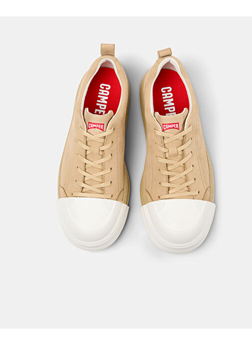 Camper Bej-Beyaz Erkek Deri Günlük Ayakkabı K100978-010 - Görsel 5