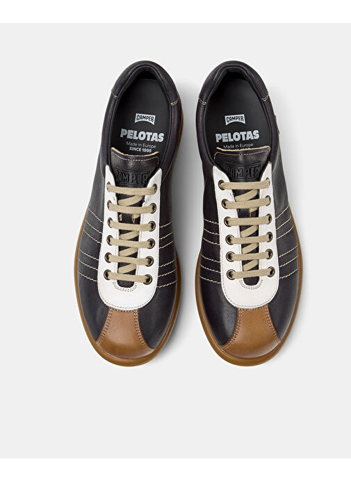 Camper Siyah-Kahverengi Erkek Deri Günlük Ayakkabı K101018-001 - Görsel 5