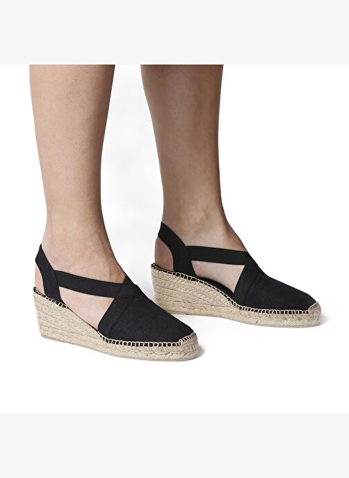 Kadın Sandalet Ter Toni Pons Elastic Linen Black (Negre) - Görsel 5