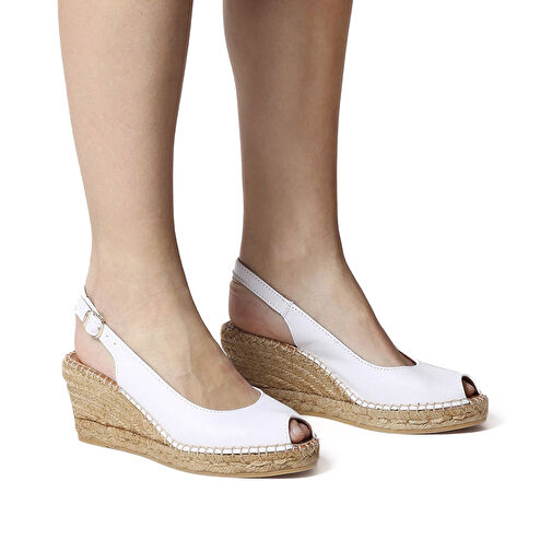 Toni Pons Beyaz Kadın Deri Sandalet 1TONW2022004 - Görsel 5