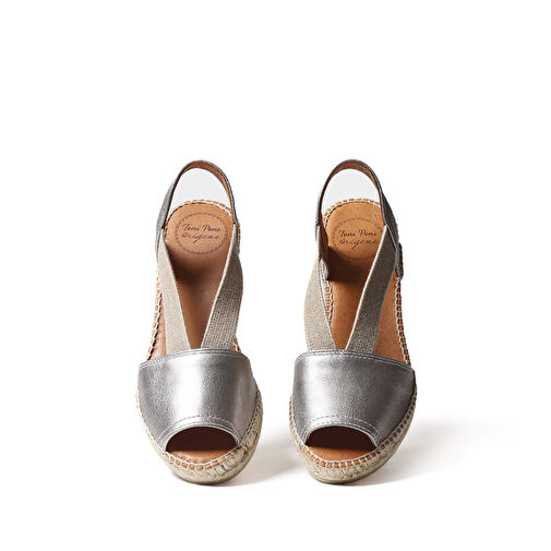 Toni Pons Gri Kadın Deri Sandalet 1TONW2023185 - Görsel 4