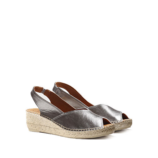 Toni Pons Gri Kadın Deri Sandalet 1TONW2020011 - Görsel 3