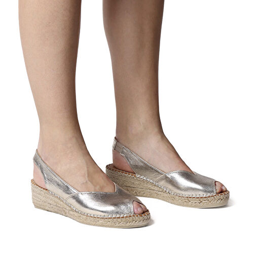 Toni Pons Gri Kadın Deri Sandalet 1TONW2020011 - Görsel 5