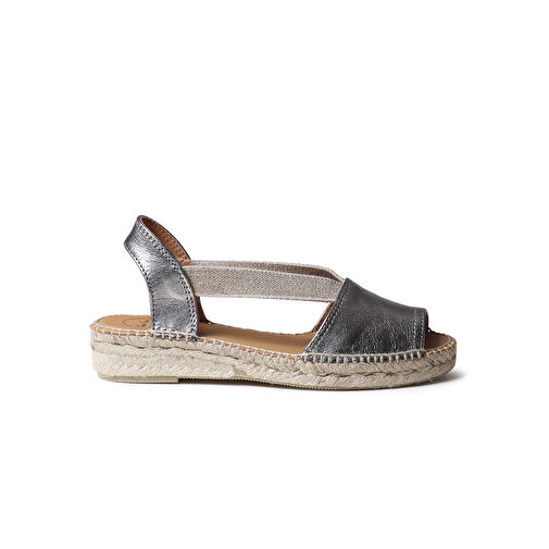 Toni Pons Gri Kadın Deri Sandalet 1TONW2023188 - Görsel 2