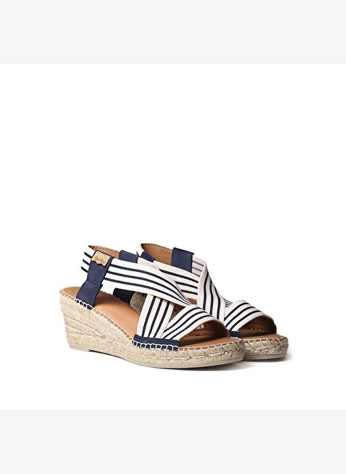 TINA Kadın Sandalet Tina Toni Pons Ecru-Navy (Cru-Mari) - Görsel 3