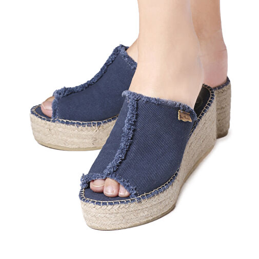 Toni Pons Lacivert Kadın Topuklu Terlik 1TONW2023197 - Görsel 5