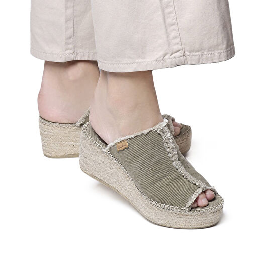 Toni Pons Haki Kadın Topuklu Terlik 1TONW2024044 - Görsel 5