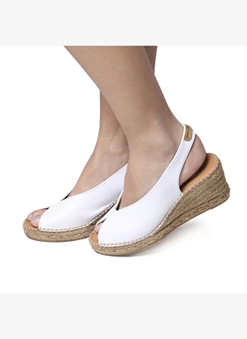 Toni Pons Beyaz Kadın Deri Sandalet 1TONW2023096 - Görsel 5