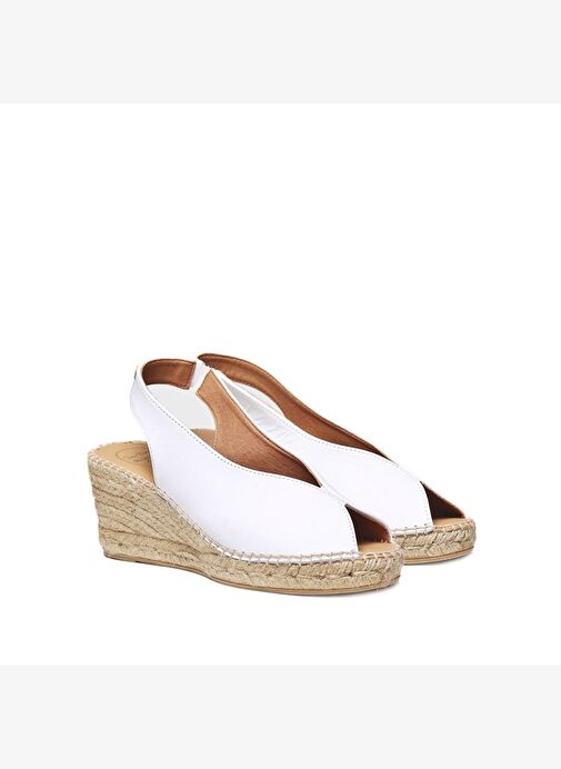 Toni Pons Beyaz Kadın Deri Sandalet 1TONW2023096 - Görsel 3