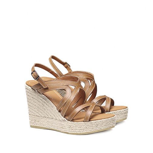 Toni Pons Camel Kadın Deri Sandalet 1TONW2023169 - Görsel 3