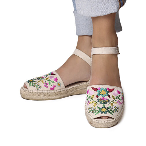 Toni Pons Bej Kadın Sandalet 1TONW2024118 - Görsel 5