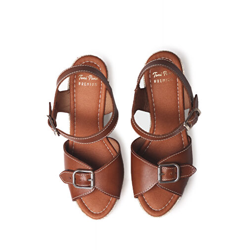Kadın Sandalet Olga Toni Pons Tan - Görsel 4