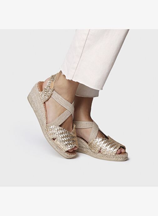 Toni Pons Platin Kadın Deri Sandalet 1TONW2025100 - Görsel 5