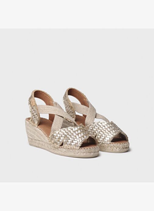 Toni Pons Platin Kadın Deri Sandalet 1TONW2025100 - Görsel 3