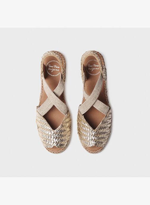 Toni Pons Platin Kadın Deri Sandalet 1TONW2025100 - Görsel 4