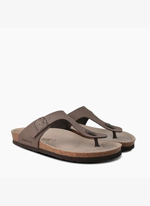 Kadın Terlik ROSAS G104383 Genuins Vegan Mocca - Görsel 3