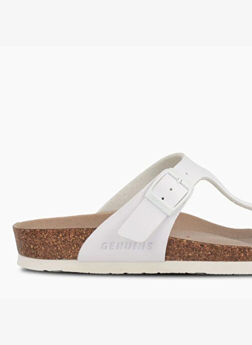 Kadın Terlik ROSAS G104386 Genuins Vegan White - Görsel 4