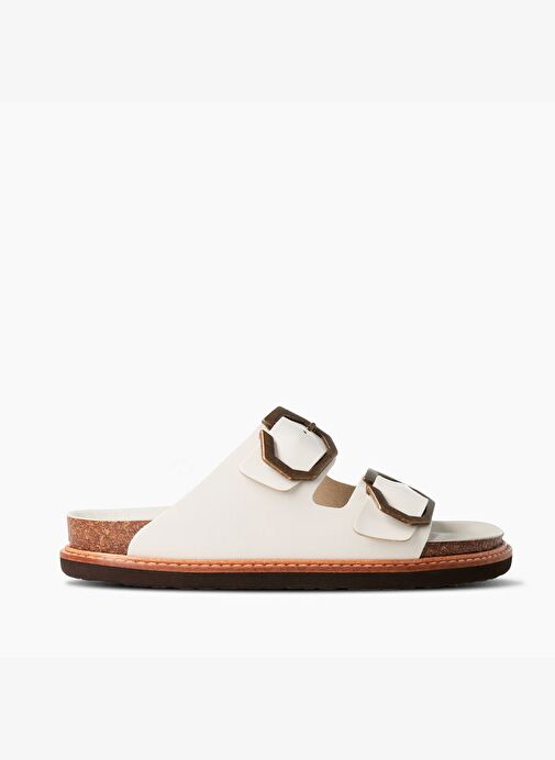 Kadın Terlik GALIA G104865 Genuins Leather White - Görsel 2