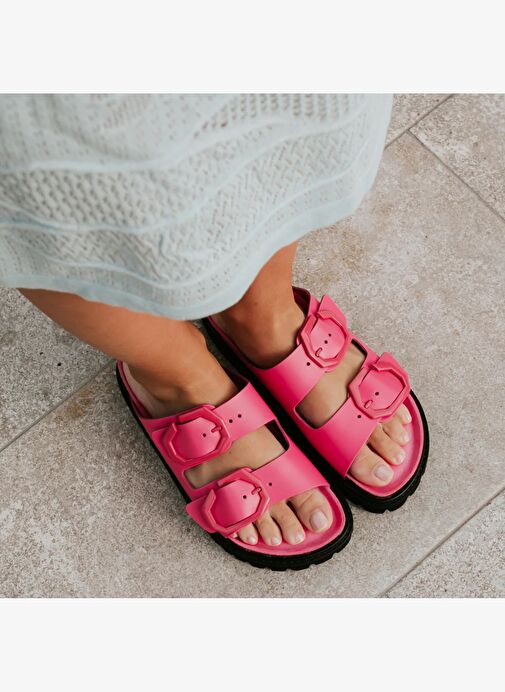 Kadın Terlik GALIA G104836 Genuins Leather Fuchsia - Görsel 5