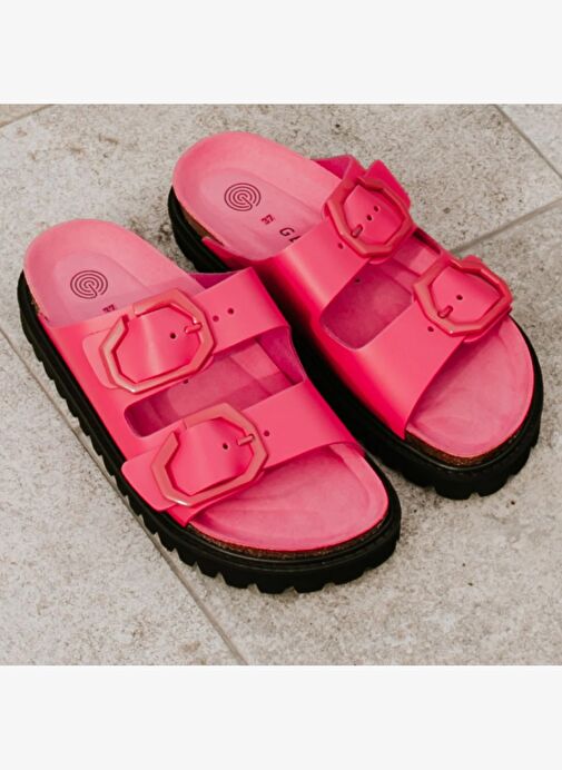 Kadın Terlik GALIA G104836 Genuins Leather Fuchsia - Görsel 6