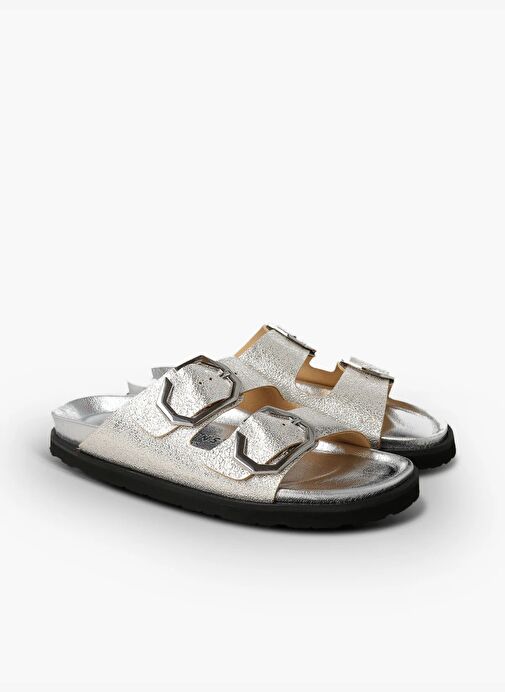 Kadın Terlik GALIA G105679 Genuins Vegan Silver - Görsel 2