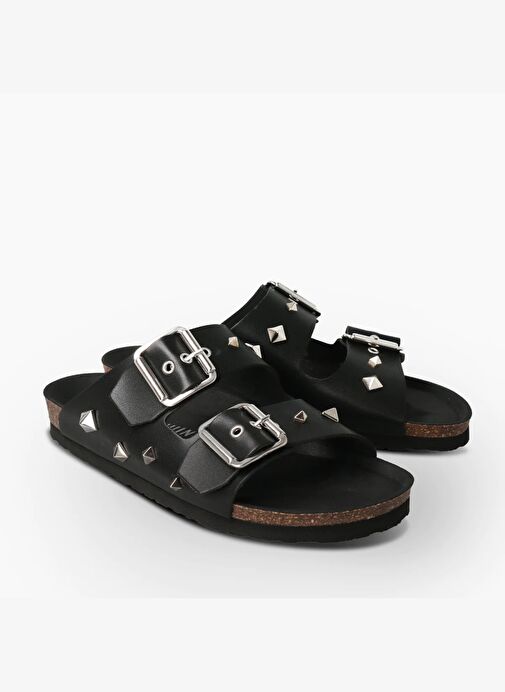 Kadın Terlik HONOLULU GUIZA G105589 Genuins Vegan Black - Görsel 4
