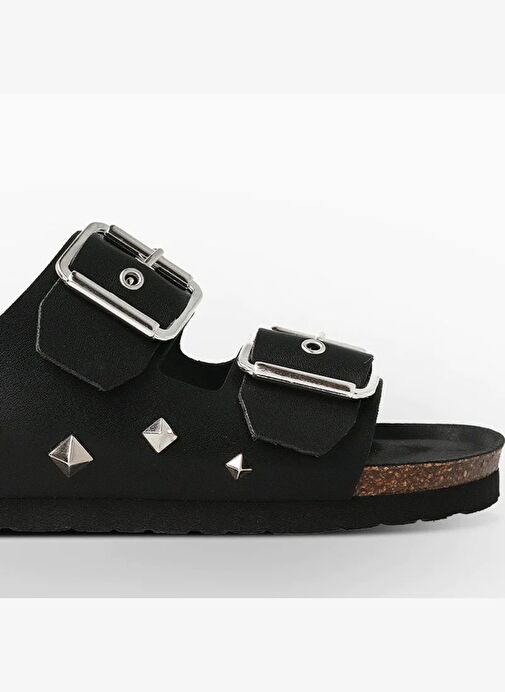 Kadın Terlik HONOLULU GUIZA G105589 Genuins Vegan Black - Görsel 5