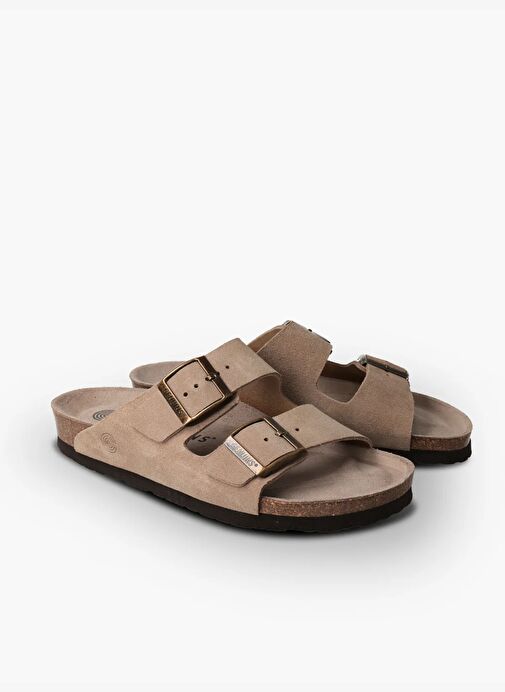 Kadın Terlik HAWAII G106000 Genuins Velour Taupe - Görsel 3