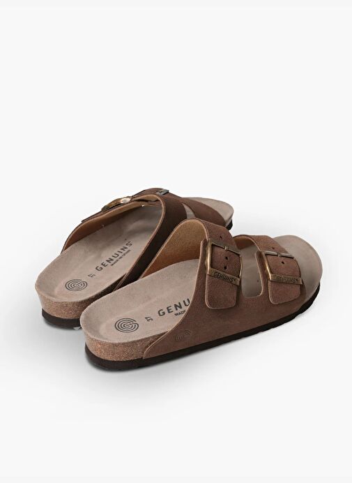 Erkek Terlik HAWAII G106020 Genuins Velour Terra - Görsel 4