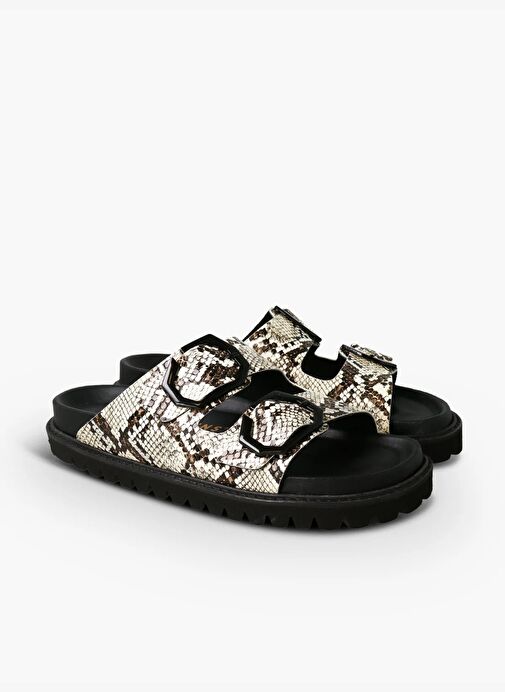 Kadın Terlik GALIA G106281 Genuins Vegan Snake Sand - Görsel 3