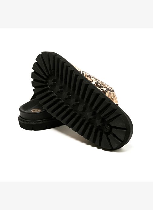 Kadın Terlik GALIA G106282 Genuins Vegan Snake Camel - Görsel 7