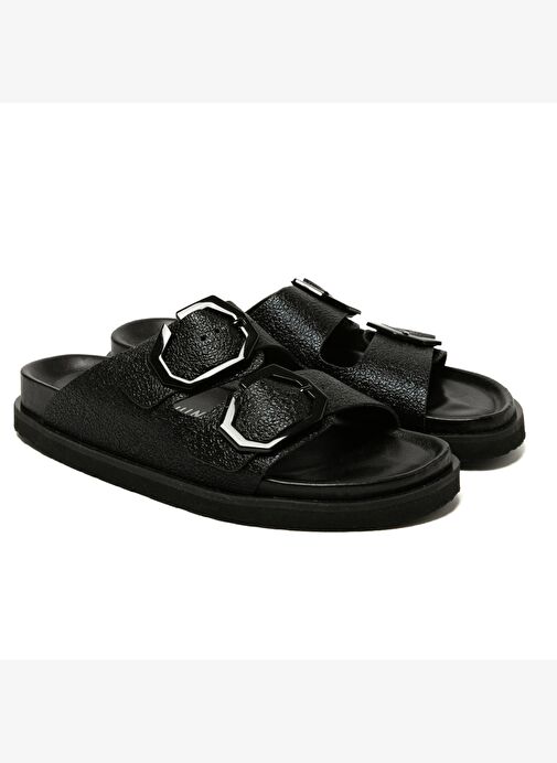 Kadın Terlik GALIA G106283 Genuins Vegan Black - Görsel 4