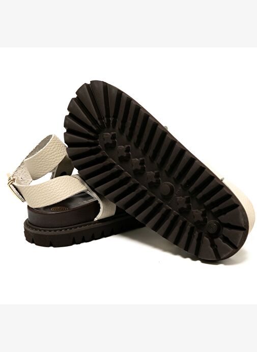 Kadın Terlik ZAHA EMBOSSED G106323 Genuins Leather Chalk - Görsel 7
