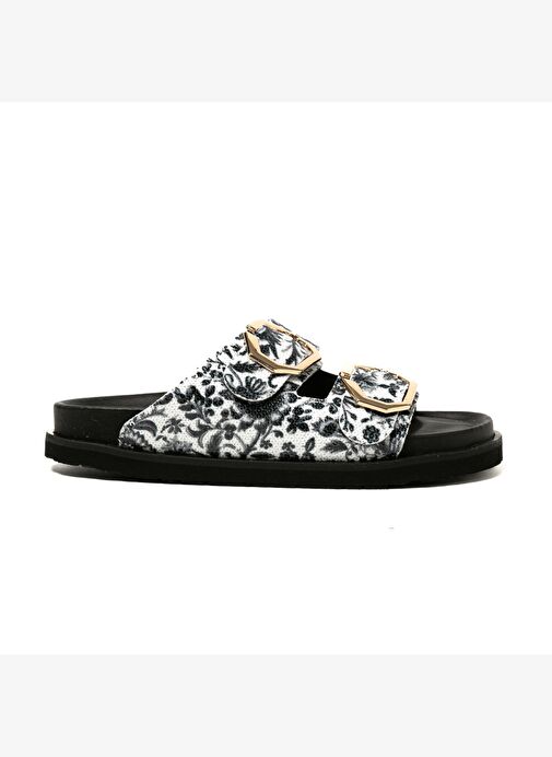 Kadın Terlik GALIA G106360 Genuins Vegan Tile Black - Görsel 2