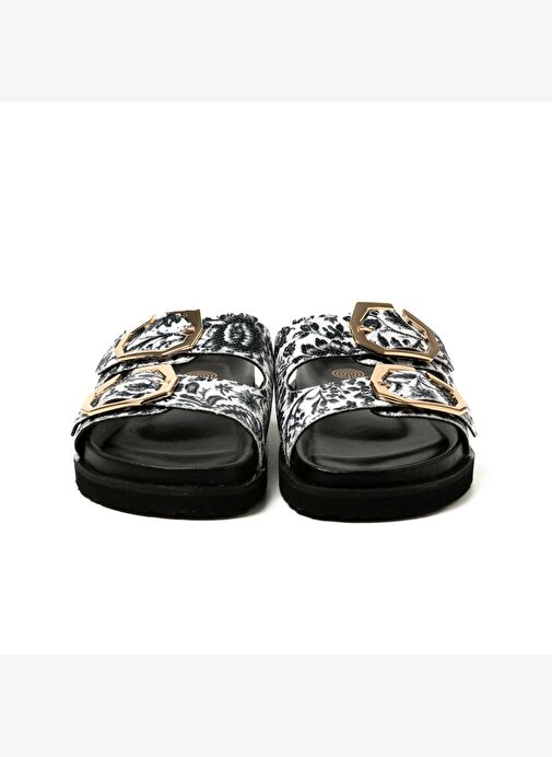 Kadın Terlik GALIA G106360 Genuins Vegan Tile Black - Görsel 5