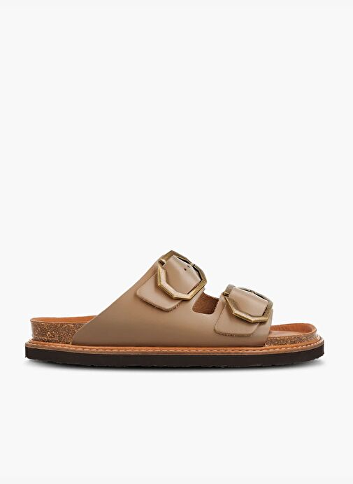 Kadın Terlik GALIA G106269 Genuins Leather Dress Taaupe - Görsel 2