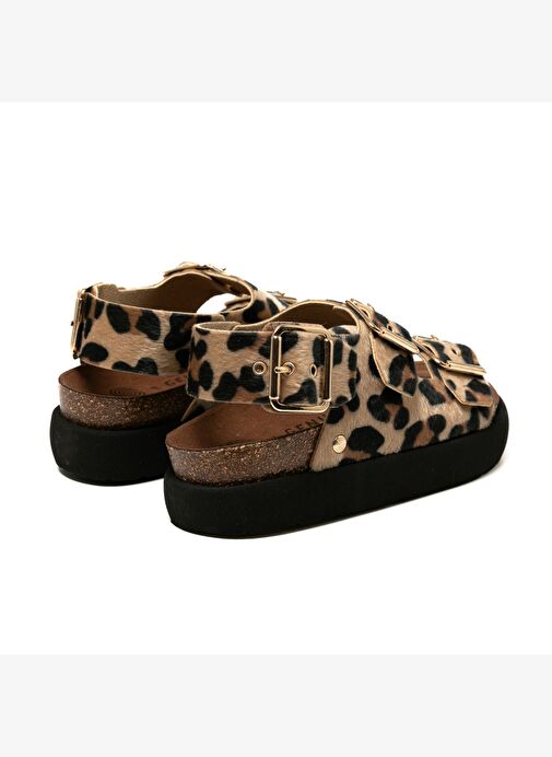 Kadın Terlik FELINA G106330 Genuins Vegan Leopard - Görsel 6