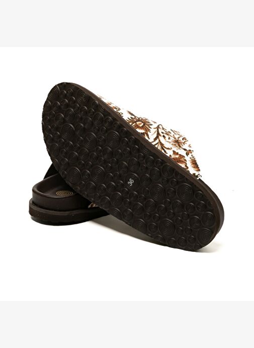 Kadın Terlik GALIA G106359 Genuins Vegan Tile Camel - Görsel 7