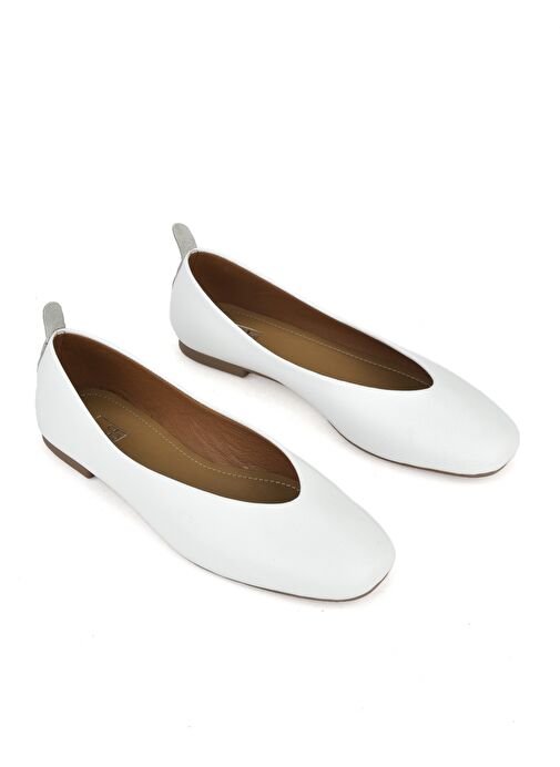 Ziya Beyaz Kadın Deri Babet 1511044Z105_500 - Görsel 7