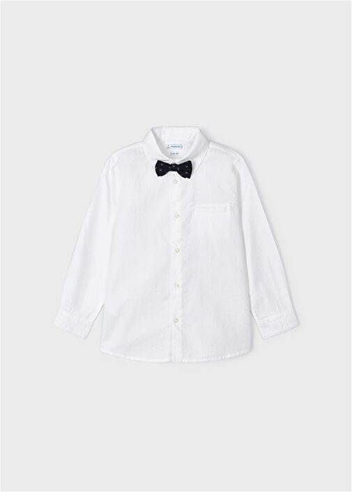 Mayoral Erkek Çocuk Papyonlu Uzun Kol Oxford Gömlek - Görsel 3